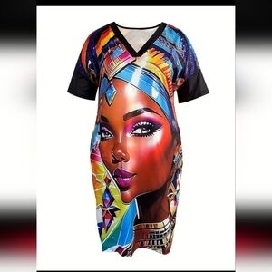 Fun and Colorful Tunic Short Sleeve Dress! Brand New With Tags!